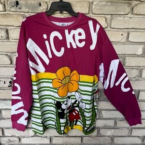 Disney Mickey & Co. Mickey holding yellow flower front  caterpillar back